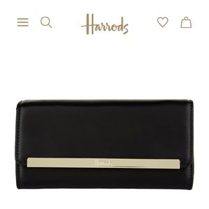 Harrods BRAND NEW WITH TAGS Richmond Black Long Clutch Wallet Women’s NWT Classy